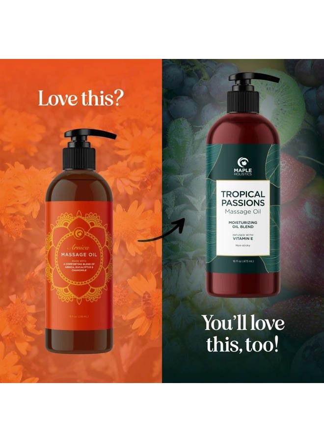 Maple Holistics Arnica Massage Oil for Muscle Relaxing - Comforting Sore Muscle Massage Oil for Full Body Relief with Soothing Chamomile Lavender Peppermint & Rosemary Essential Oils - Vegan & Non GMO (8 Fl Oz) - Image 4